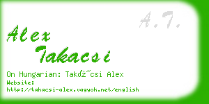 alex takacsi business card